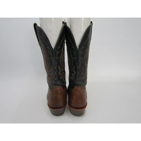 Double H West Gel Ice Mens Size 7 D Brown Black Leather Cowboy Western Boots main image 5